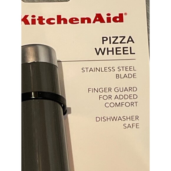 KitchenAid Gray Pizza Wheel With Stainless Steel Blade & Finger Guard New! - Picture 2 of 5